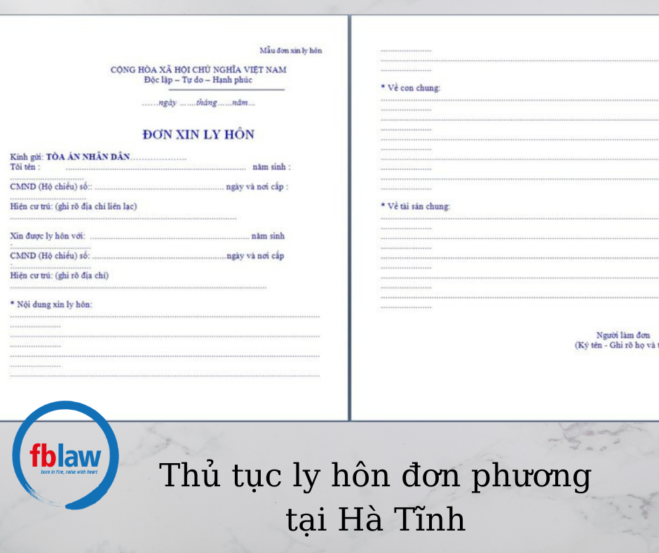 Thủ tục ly hôn đơn phương tại Hà Tĩnh